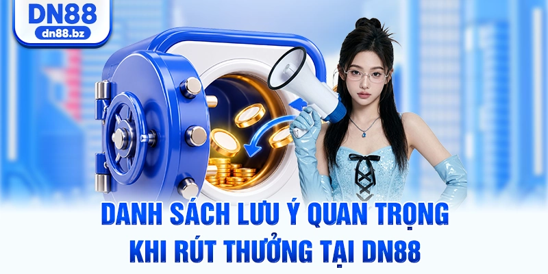Danh sách lưu ý quan trọng khi rút thưởng tại DN88